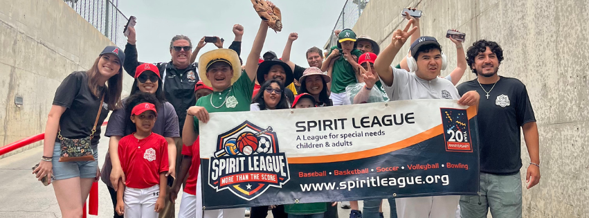Spirit League banner at the Angels Game